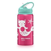 Garrafinha de alumínio Multikids Refresh rosa 500ml Garrafinha de alumínio Multikids Refresh rosa 500ml