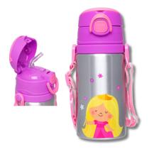 Garrafinha em Alumínio Buba Animal Fun Silicone Infantil 450ml para Escola Passeios com Alça Garrafinha em Alumínio Buba Animal Fun Silicone Infantil 450ml para Escola Passeios com Alça