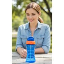 Garrafinha Infantil C/ Canudo Silicone Macio 300ml Azul Mari Garrafinha Infantil C/ Canudo Silicone Macio 300ml Azul Mari