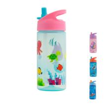 Garrafinha Infantil com Canudo Rígido e Retrátil Higiênica Divertida Buba