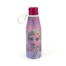 Garrafinha Infantil de Plástico Com Tampa Abre Fácil 530ml Frozen