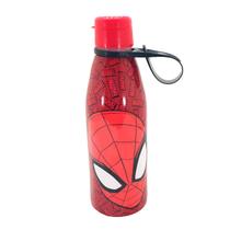 Garrafinha Infantil de Plástico Com Tampa Abre Fácil 530ml Homem Aranha