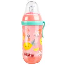 Garrafinha Infantil Decorada Com Bico Silicone 360ml 6m+ Antivazamento - Nuby Garrafinha Infantil Decorada Com Bico Silicone 360ml 6m+ Antivazamento - Nuby