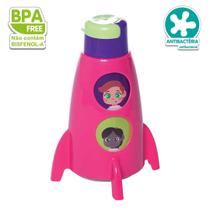 Garrafinha Infantil Escolar Menina Garrafa Foguete 320ml Garrafinha Infantil Escolar Menina Garrafa Foguete 320ml