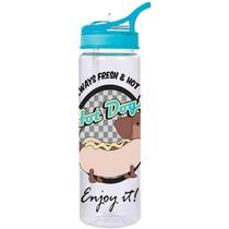 Garrafinha Infantil Plástica 670ml Azul Hot Dogs Dermiwil