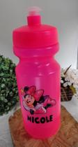 Garrafinha Personalizada plástica de 600 ml com bico trava cor pink