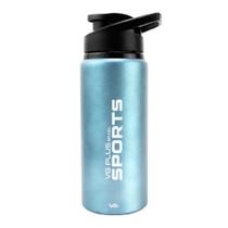 Garrafinha Squeeze Alumínio Brilhante com Trava 600ml Academia Vg+