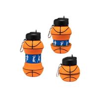 Garrafinha Squeeze De Silicone Retrtatil Bola De Basquete