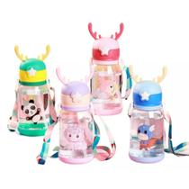 Garrafinha Squeeze Infantil Garrafa Escolar Para Crianças Rosa