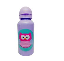 Garrafinha Squeeze Inox Infantil 400 Ml Coruja Suco/Água