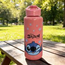 Garrafinha Squeeze Stitch 1 Litro Garrafa De Plástico Infantil Menina Menino Garrafa Com Tampa Alça Garrafinha Squeeze Stitch 1 Litro Garrafa De Plástico Infantil Menina Menino Garrafa Com Tampa Alça