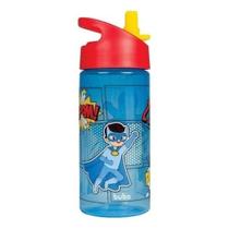 Garrafinha Super Heróis Bico Rígido Azul Buba