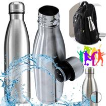 Garrafinha Termica 1L 1 Litro Garrafa De Agua Inox Original Inoxidavel Frio Gelando Quente 24h academia trabalho escritorio casa oficina capa dupla