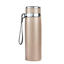 Garrafinha Térmica Aço Inox 1L Água Gelada Quente C/ Vedação Academia Trilha Cor:Bege