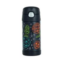 Garrafinha Térmica Funtainer 355ml Espaço Preto Thermos Garrafinha Térmica Funtainer 355ml Espaço Preto Thermos