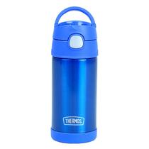 Garrafinha Térmica Funtainer com Canudo Azul Thermos
