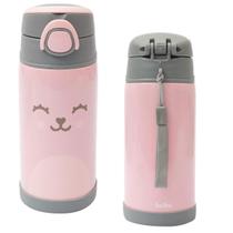 Garrafinha Térmica Infantil Gumy 400ml Buba Volta às Aulas com Canudo de Silicone Aço Inoxídável Parede Dupla