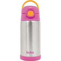 Garrafinha Térmica Infantil Rosa Aço Inox 400mL