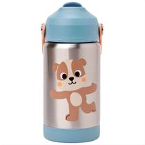 Garrafinha Térmica Inox Parede Dupla Canudo Cachorro - Buba
