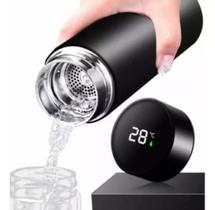 Garrafinha Térmica Inox Squeeze Água Gelada Display Preto