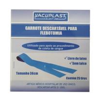 Garrote Descartável 36Cm Torniquete Para Flebotomia 25 Tiras
