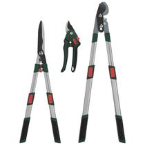 GARTOL Kit de Ferramentas de Jardim 3 Peças com Tesouras Telescópicas e Podador