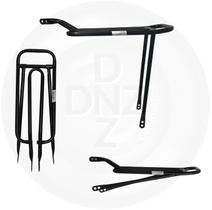 Garupa Bike Bagageiro Tubular Reto Articulado Aço Carbono Preto Bicicleta Aro 20 24 26 - DNZ