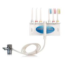 Gás Water Flosser para família com 3 pontas de jato e 3 escovas de dentes