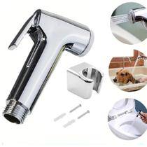 Gatilho Ducha Higienica Esguicho Cromado Torneira Chuveiro Duchinha Manual Chuveirinho Privada Vaso Sanitario Suporte