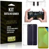 Gatilho Gamer Samsung Galaxy S10e Gatilho + Capa Silicone + Película Vidro - Armyshield