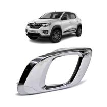 Gatilho interno de maçaneta cromado Renault Kwid (haste reta) 2016 a 2022 direito