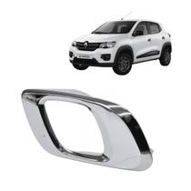 Gatilho interno de maçaneta cromado Renault Kwid (haste reta) 2016 a 2022 direito