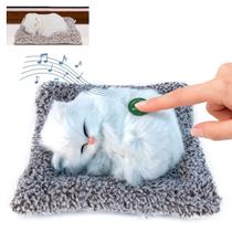 Gatinho Pelúcia Realista Com Som Miado Brinquedo Decoração Gatinho Pelúcia Realista Com Som Miado Brinquedo Decoração