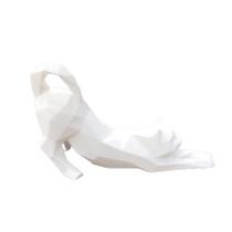 Gato Alongando Low Poly - Geométrico