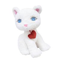 Gato Branco Com Coração 38cm - Pelúcia - Village