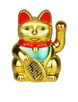 Gato Chinês Sorte e Fortuna Maneki Neko Mexe Braço Energia solar