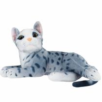 Gato Cinza Deitado Realista 32cm - Pelúcia Gato Cinza Deitado Realista 32cm - Pelúcia