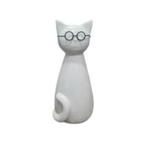 Gato com oculos 8,9x8,9x20,5 cm