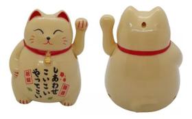 Gato Da Sorte Maneki Neko Decorativo Movimenta A Mão