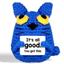 Gato de crochê azul feito à mão AiCase para fãs de Pete the Cat Gato de crochê azul feito à mão AiCase para fãs de Pete the Cat