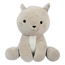 Gato De Pelúcia Sentado Olho Bordado 22Cms