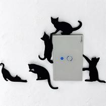 Gato Decorativo De Parede Interruptor Tomada 4 Unidades