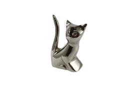 Gato Decorativo Pequeno de Metal Enfeite Casa 10cm - VE