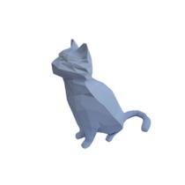 Gato decorativo poligonal - Impressão 3D