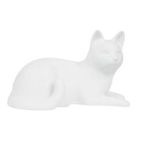 Gato deitado branco 3D - 5 cm Gato deitado branco 3D - 5 cm