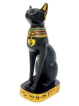 gato egípcio bastet preto 19 cm