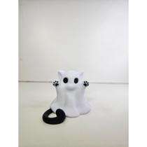 Gato fantasma decorativo em impressão 3d enfeite para decoração Gato fantasma decorativo em impressão 3d enfeite para decoração