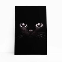 Gato Preto Foto Minimalista Animais Quadro Canvas 60x40cm Gato Preto Foto Minimalista Animais Quadro Canvas 60x40cm
