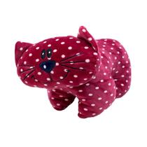 Gato Vermelho Pintas Brancas 19cm - Pelúcia