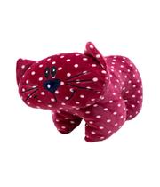 Gato Vermelho Pintas Brancas 30cm - Pelúcia